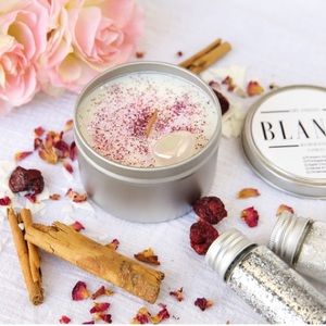 Handmade Soy Wax Candle “Titanium Rose Quartz”